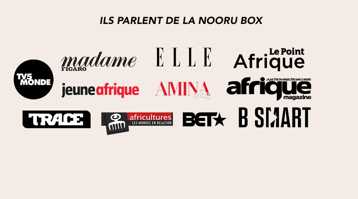 Les logos des médias qui ont fait la promotion de la Nooru Box